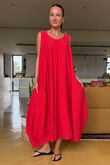 Made in Italy Aster Pocketed Cocoon Dress Watermelon /4 =